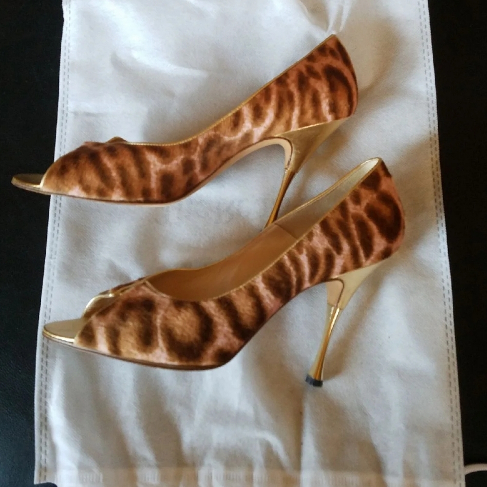 Manolo blahnik pony hair peep toe - Picture 3 of 5